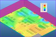 Pressure distribution and airflow pattern under the raised floor  &raquo; Click to zoom ->