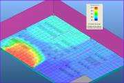 Temperature distribution under the raised floor  &raquo; Click to zoom ->