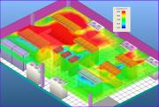 AIrflow pattern and temperature distribution on a horizontal billboard  &raquo; Click to zoom ->
