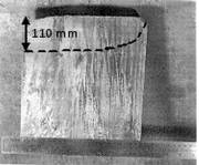 Measured Pool Profile in an ESR Ingot of IN718  &raquo; Click to zoom ->
